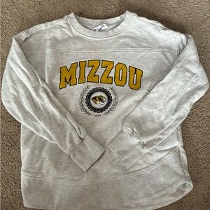 Mizzou Gray Sweatshirt with Yellow Logo